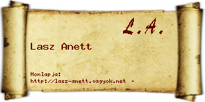 Lasz Anett névjegykártya